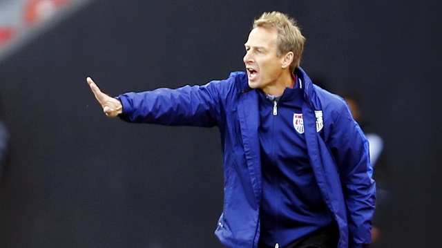 The U.S. team coach Jurgen Klinsmann gestures during the international friendly soccer match against Switzerland at the Letzigrund Stadium in Zurich March 31, 2015. REUTERS/Arnd Wiegmann