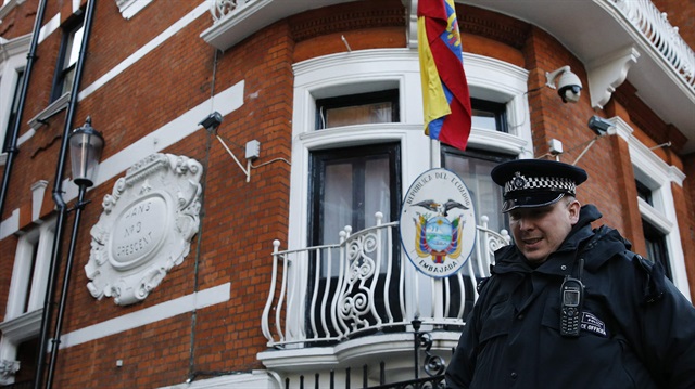 Julian Assange'ın kaldığı İsveç'in Londra Büyükelçiliği