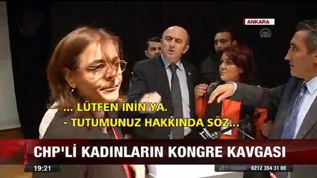 CHPli kadınların kongre kavgası