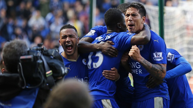 Leicester City'li futbolcuların sevinci...