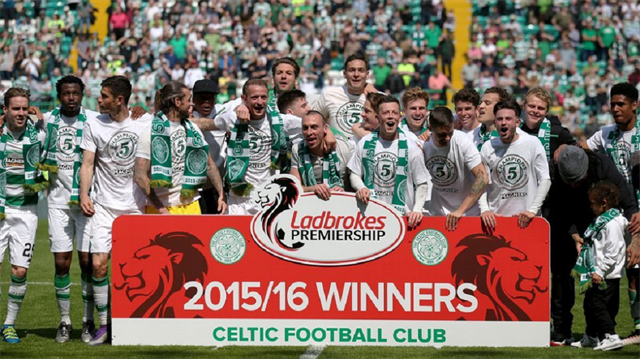 İskoçya'da Celtic üst üste 5. kez şampiyon oldu.