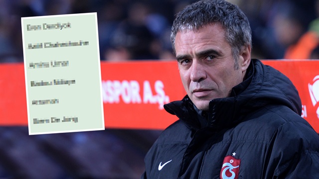 Ersun Yanal'ın transfer listesi ortaya çıktı...
