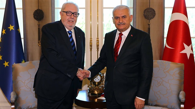 Başbakan Binali Yıldırım, AKPM Başkanı Pedro Agramunt'u kabul etti. 