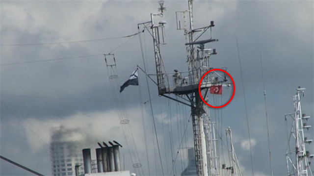 Rus gemisini boğazdan geçerken Türk Bayrağı çektiği görüldü. 