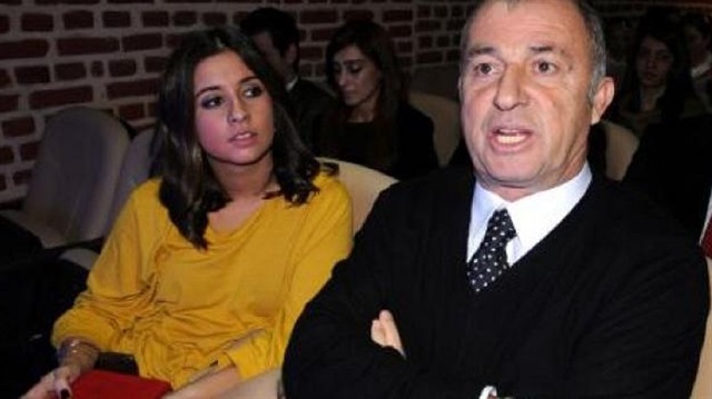 Türkiye Futbol Direktörü Fatih Terim ve kızı Buse Terim