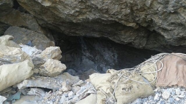 Terör örgütü PKK'ya yönelik operasyonda bir mağara tespit edildi. 