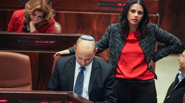 'Bayan Hitler' lakabıyla anılan İsrail Adalet Bakanı Ayelet Shaked ve Eğitim Bakanı Naftali Bennett.