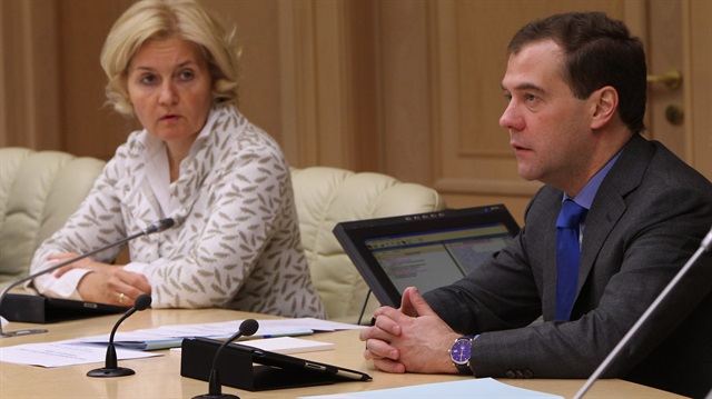 Rusya Başbakanı Dmitri Medvedev ve Yardımcısı Olga Golodets