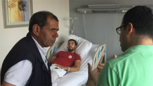 Başkan Özbek, yaralanan sporcuları ziyaret etti.