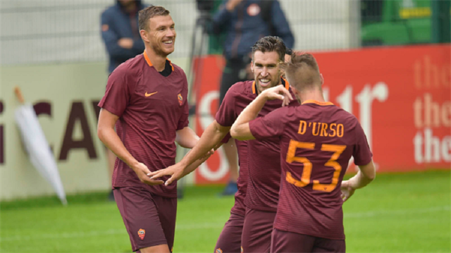 Roma'nın 16-0'lık galibiyetine Dzeko 4 golle katkı sağladı.