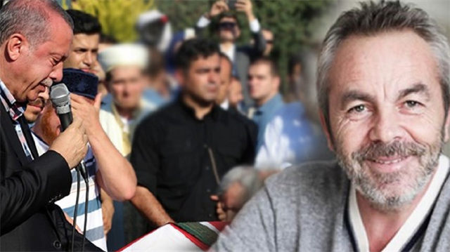 İstanbul'da Erol Olçok ve oğlu Abdullah'ın cenazesine katılan Cumhurbaşkanı Erdoğan, gözyaşlarına hakim olamamıştı.