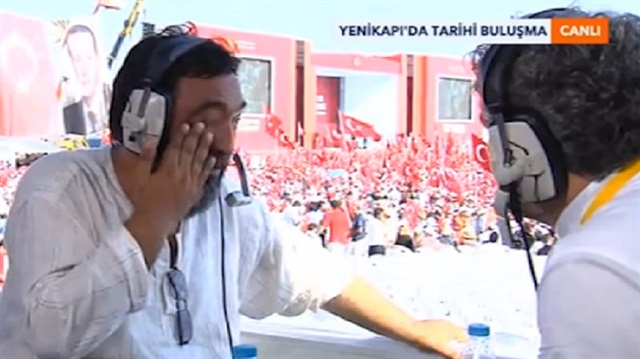 TVNET ekranlarında açıklama yapan Ahmet Yenilmez gözyaşlarını tutamadı. 