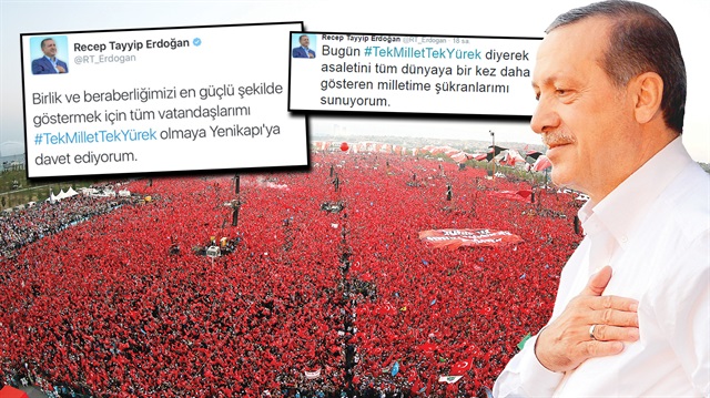Cumhurbaşkanı Recep Tayyip Erdoğan'ın sosyal medya paylaşımları rekor kırdı.