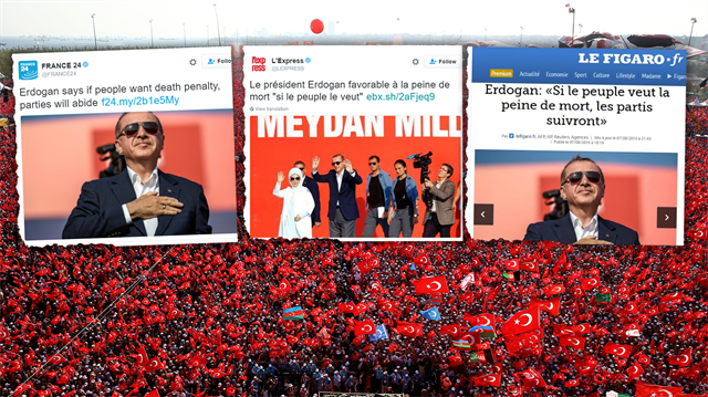 Fransız basını, 5 milyon kişinin katıldığı dev mitingi 'Birkaç bin kişinin katıldığı bir gösteri' olarak servis etti.