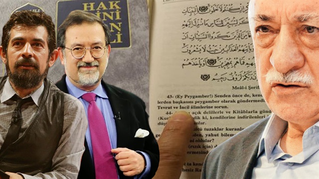 Fetullah Gülen'in kontrolündeki Zaman gazetesi Okan Bayülgen'in de dedesi olan Elmalılı Hamdi Yazır'ın Kuran'ı Kerim mealini tahrif ettiği ortaya çıktı.
