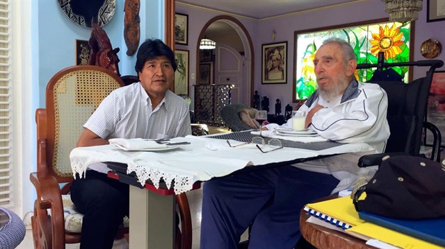 Fidel Castro ve Bolivya Devlet Başkanı Evo Morales 