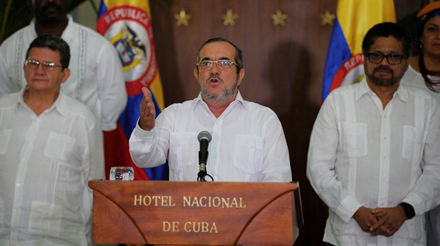 Timoleon Jimenez ya da Timoçenko olarak bilinen FARC lideri Rodrigo Londono, nihai ateşkes talimatını Küba'nın başkenti Havana'da verdi.