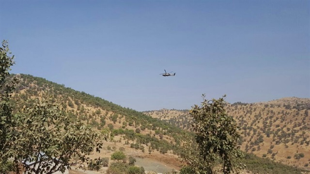 Şemdinli'de helikopter destekli operasyon başlatıldı. 