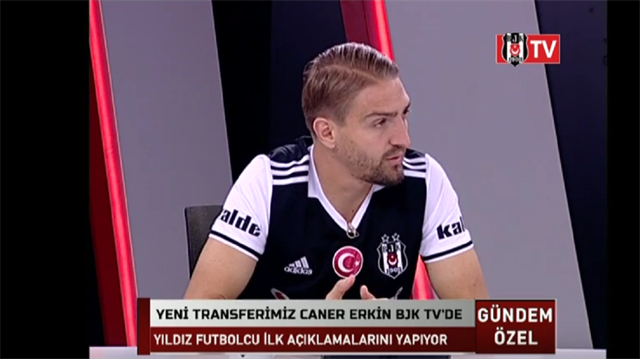 Beşiktaş'ın yeni transferi BJK TV'de kartal pençesini reddetti.
