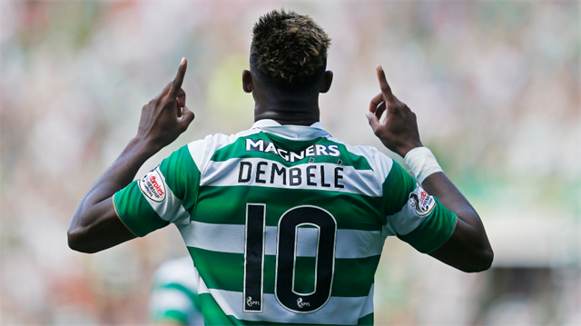 Celtic'in bonservis ödemeden kadrosuna kattığı Dembele, Rangers'a karşı tarihi bir hat-trick'e imza attı.