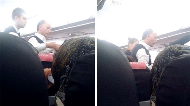 Trabzon-İstanbul uçağında kalkıştan 20 dakika sonra bir yolcu fenalaştı. Trabzonspor Başkanı Muharrem Usta hastaya müdahale etti.