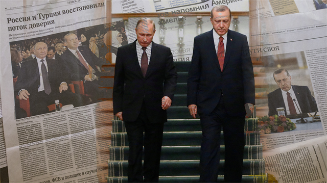 Cumhurbaşkanı Erdoğan ve Rus lider Putin'in görüşmesi, Rus gazetelerinde büyük etki uyandırdı. 