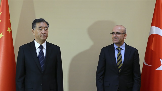 Başbakan Yardımcısı Mehmet Şimşek ve Çin Başbakan Yardımcısı Wan