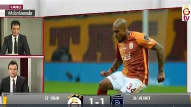 Galatasaray-Başakşehir maçında GSTV'de geçen bir diyalog sosyal medyayı salladı.