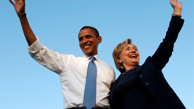ABD Başkanı Barack Obama ile Demokrat Parti'nin başkan adayı Hillary Clinton.