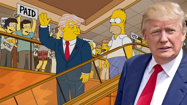 Simpsonlar çizgi dizisinde Donald Trump sahnesinin 2000 yılında yayınlandığı iddia edilmişti.