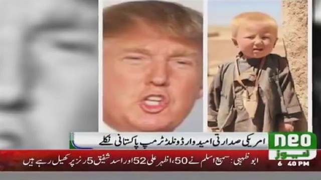 Pakistan'da bir TV kanalı, ABD Başkanı Donald Trump'ın Pakistan asıllı olduğunu iddia etti. 