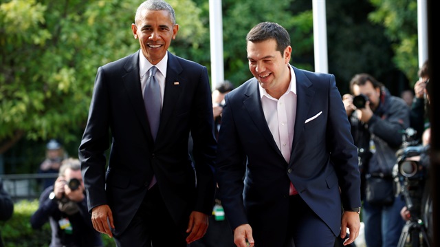 ABD Başkanı Barack Obama ile Yunanistan Başbakanı Aleksis Çipras, Atina'da bir araya geldi. 