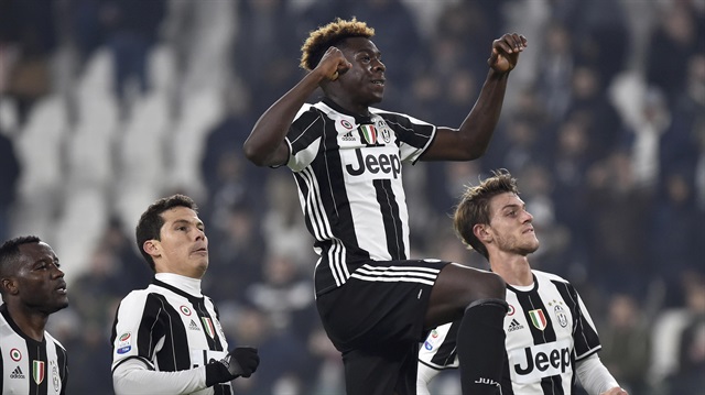 Juventus'un hocası Massimiliano Allegri, Paulo Dybala'nın yokluğunda Moise Kean'e şans vardi.