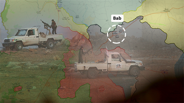 Özgür Suriye Ordusu'ndan birlikler, El-Bab kentini, 2 kilometre dışarıdan çevreledi. 