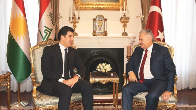Başbakan Yıldırım, Neçirvan Barzani ile Başbakanlık Resmi Konutu'nda biraraya geldi.