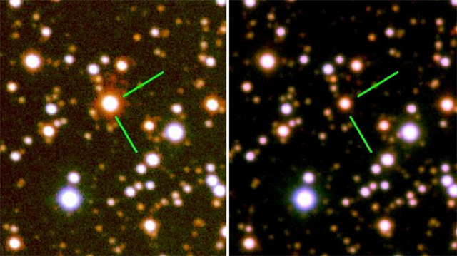 TÜBİTAK Gözlemevi Gaia16aye isimli yıldızdan maksimum ışığın geldiği anı en net yakalayan gözlemevi oldu.