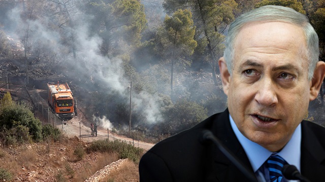 İsrail Başbakanı Binyamin Netanyahu yönetimi, 13 noktada çıkarak çok büyük bir alana yayılan yangını söndürebilmek için destek talep etmişti. 