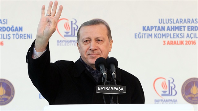 Cumhurbaşkanı Recep Tayyip Erdoğan Kaptan Ahmet Erdoğan Lisesi Eğitim Külliyesi'nin açılışında konuştu.
