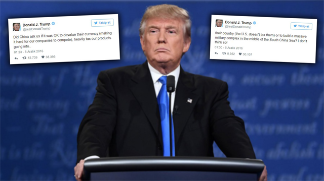 ABD Başkanı Donald Trump'ın attığı iki tweet, Çin'in para birimi yuanın düşüşüne neden oldu.