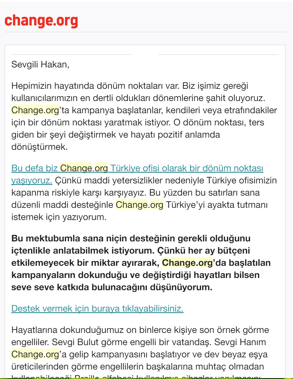Change Org Turkiye Ofisini Kapatiyor