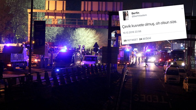 Beşiktaş'taki saldırının ardından 'Çevik kuvvete olmuş, oh olsun size' paylaşımını yapan Berfin K. tutuklandı. 