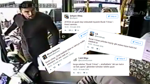İETT şoförüyle kavga eden Burak Yılmaz'ın görüntüleri ortaya çıktı. Görüntüleri izleyen sosyal medya kullanıcılarının yorumları güldürdü...