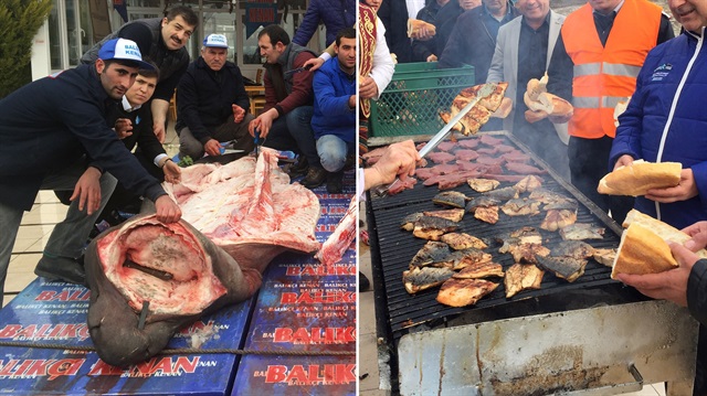 Bu da oldu: İstanbul'da ücretsiz ekmek arası köpek balığı dağıtıldı