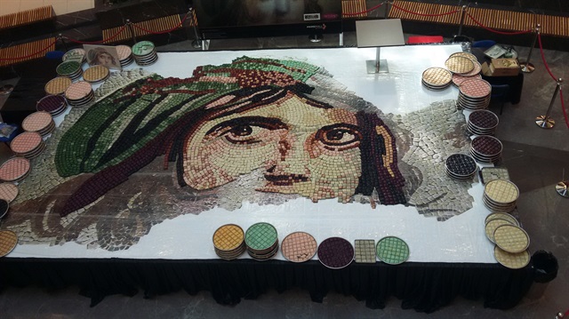Gaziantep'de gerçekleştirilecek olan rekor denemesinde 37,5 metrekarelik mozaik yapılacak.