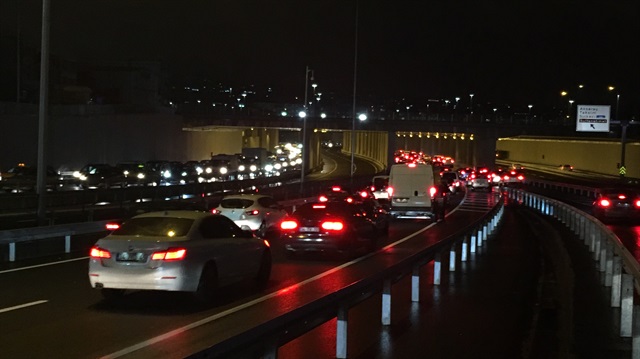 Avrasya Tüneli’nde trafik yoğunluğu