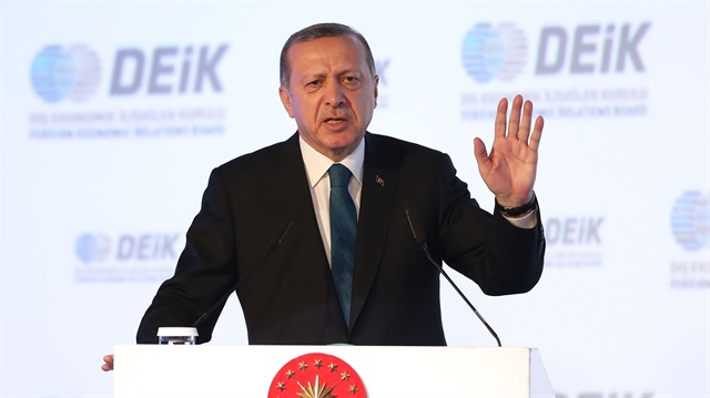 Cumhurbaşkanı Recep Tayyip Erdoğan, Dış Ekonomik İlişkiler Kurulu (DEİK) Genel Kurulu'nda konuştu. 