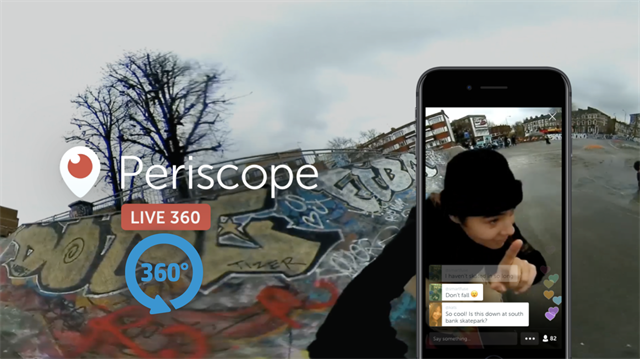 Periscope 360 derece canlı yayın özelliğini aktif etti