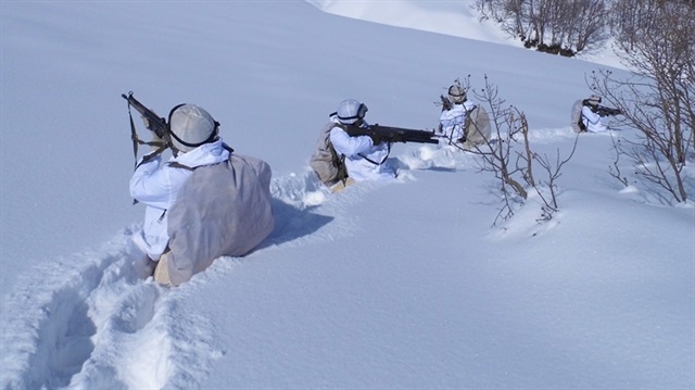Güvenlik güçleri, terör örgütü PKK'ya yönelik operasyonlarını kar kış demeden sürdürüyor.