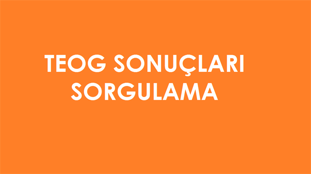 TEOG sonuçları açıklandı
