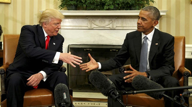 ABD Başkanı Barack Obama, yerine seçilen Donald Trump'ı 10 Kasım'da Oval Ofis'te ağırlamıştı. 